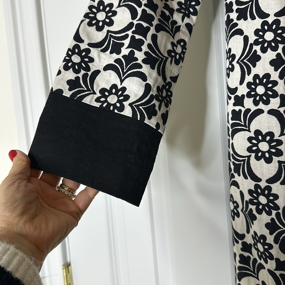 Lilly Pulitzer Vintage Jacquard Daria coat Jacket 100% cotton size 10 - Picture 3 of 9